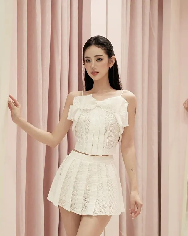 Delhina Set เสื้อ+กระโปรง