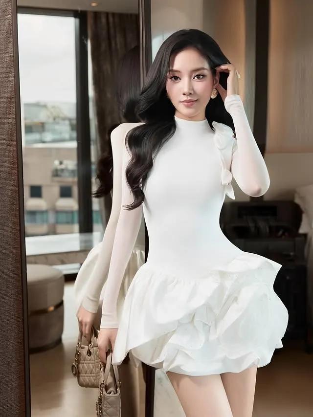 เดรส Rose White