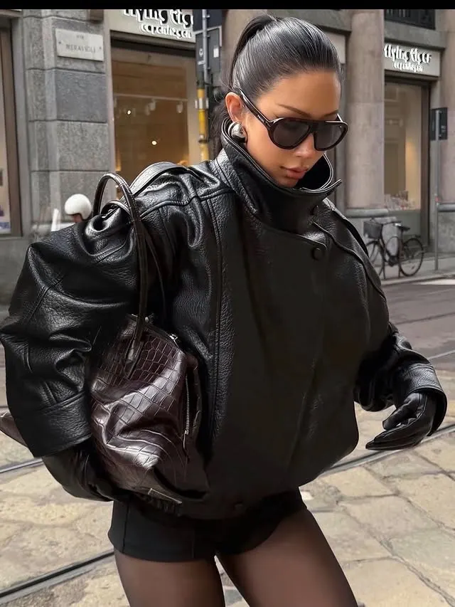 FAUX LEATHER JACKET