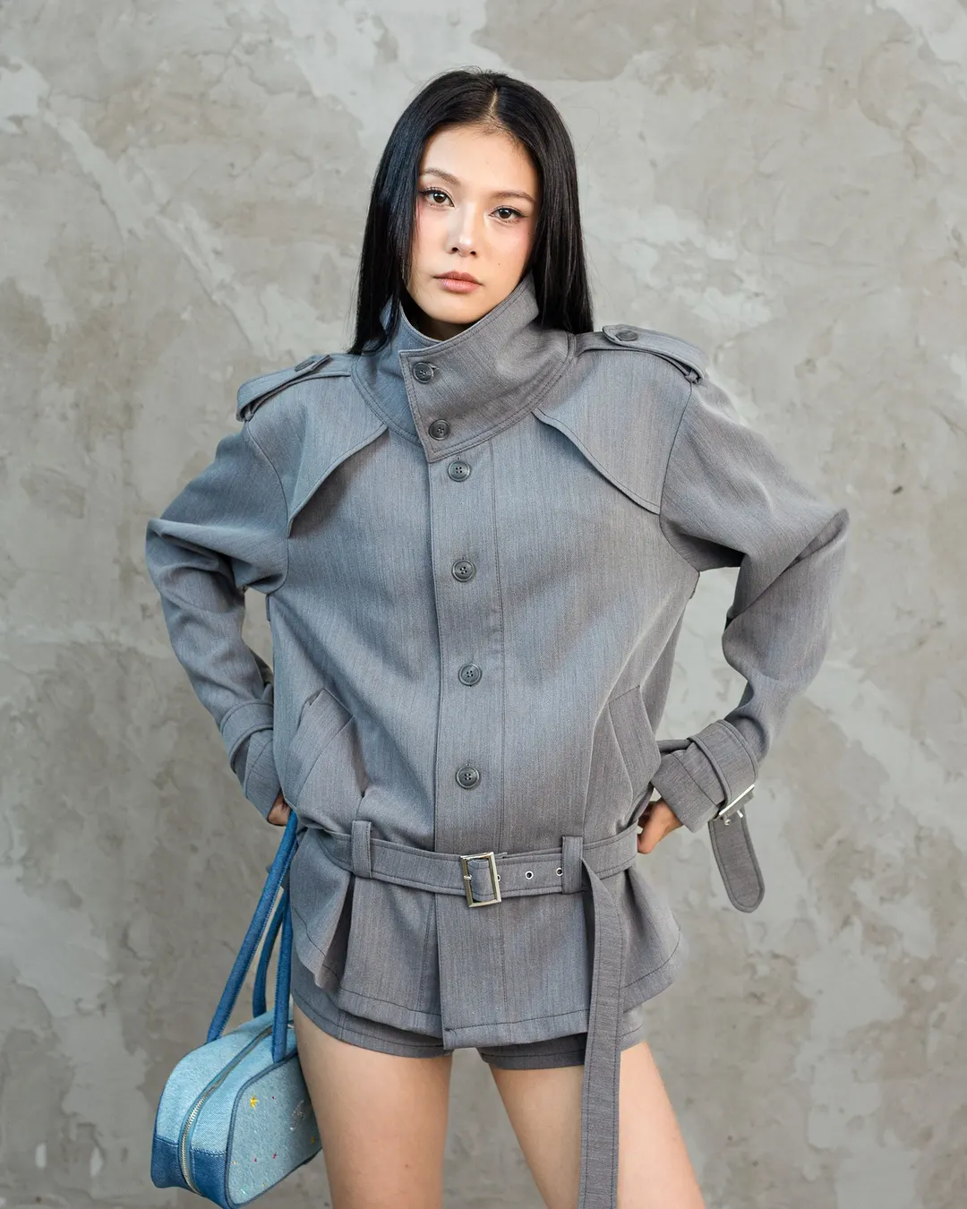 CERA NEW COLLECTION ‘27 Pair Trench-coat Grey