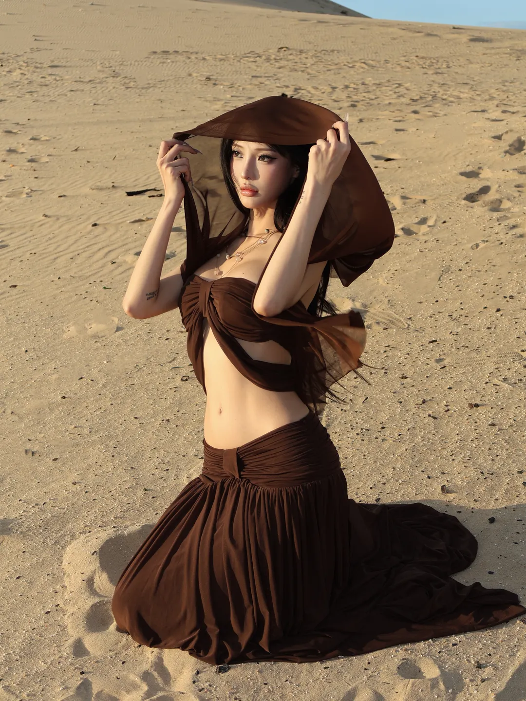 KHA Terra Set = Top + กระโปรง + ผ้าคลุม