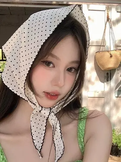 ผ้าโพกหัว + ผ้าพันคอแบบสั้น 2