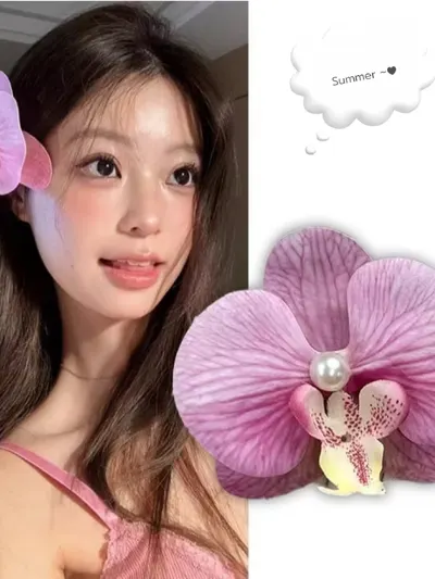 กิ๊บกล้วยไม้สีม่วง 01 2