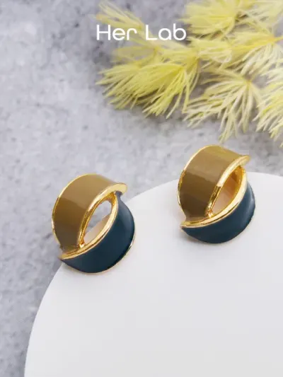 ต่างหู  Navy | Mustard Yellow 3