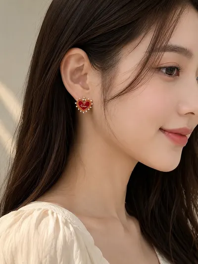 ต่างหู ไข่มุขหัวใจ ♥️ 5