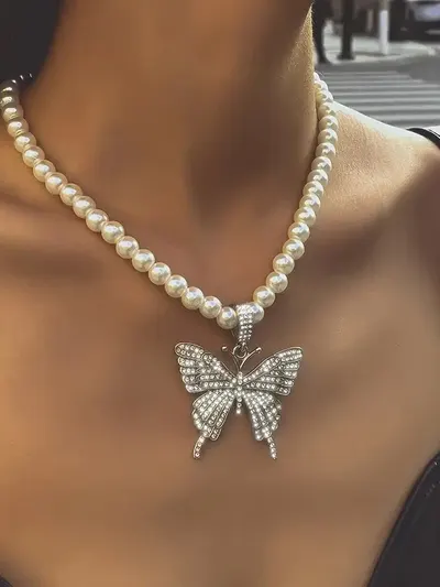 สร้อยคอมุกผีเสื้อ🦋 1