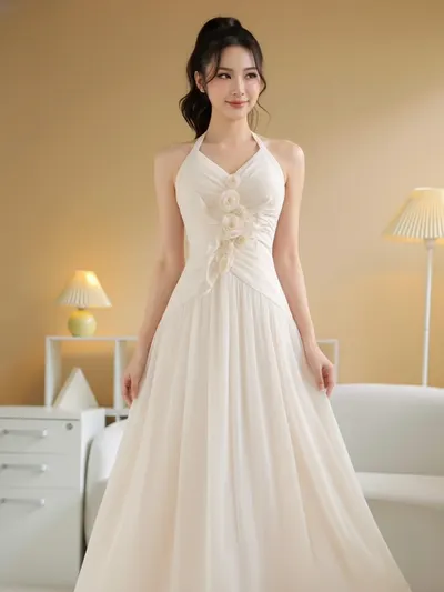 REYLA DRESS  แม็กซี่เดรสคล้องคอ 3