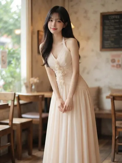REYLA DRESS  แม็กซี่เดรสคล้องคอ 2