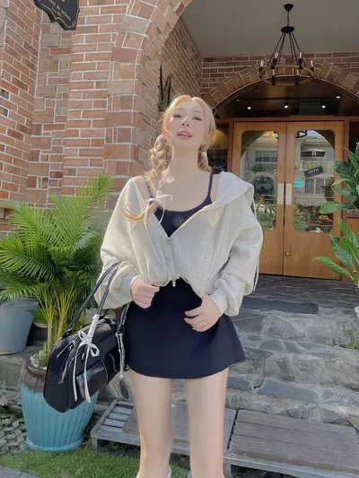 fullset casey short black Set 2 ชิ้น 4
