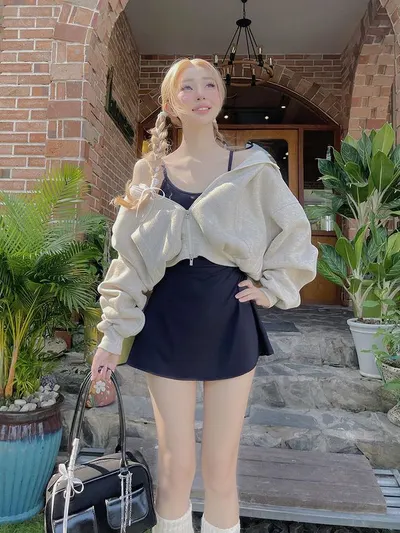 fullset casey short black Set 2 ชิ้น 6