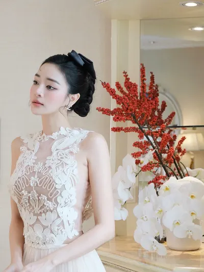 เสื้อแขนกุด + กระโปรงยาว 4