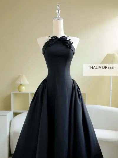 ISABEL DRESS แม็กซี่เดรสสายเดี่ยวคล้องคอ 3