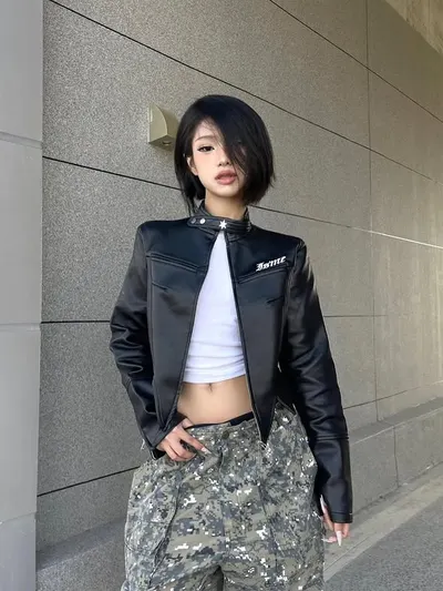 แจ็คเก็ต BASIC LOGO CROPPED JACKET 5
