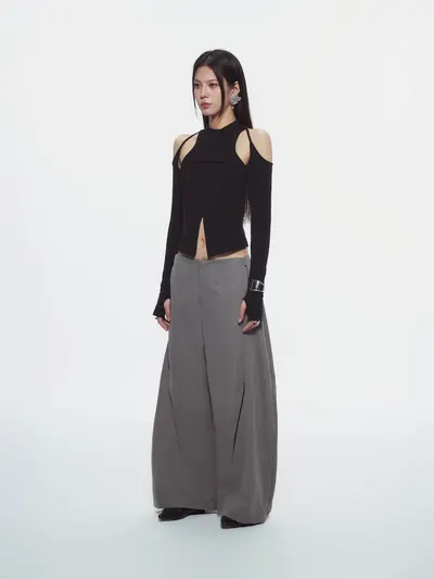 เสื้อ CASPIAN LONG SLEEVE TOP (BLACK) 3
