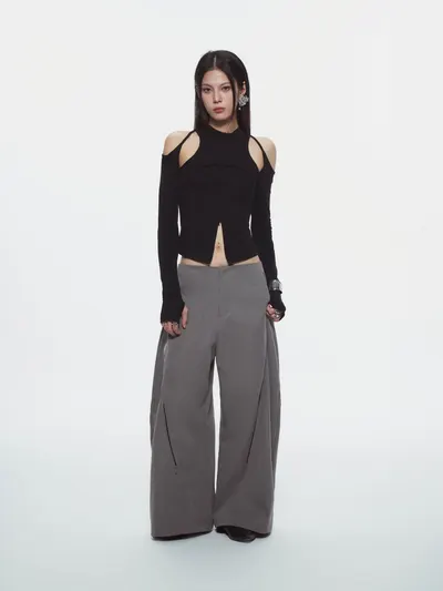 เสื้อ CASPIAN LONG SLEEVE TOP (BLACK) 4