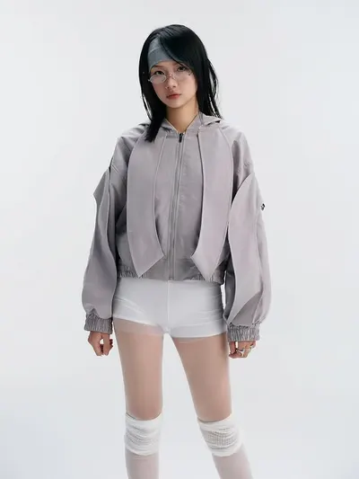 แจ็คเก็ต + กางเกงขาสั้น BLUEBELL JACKET (GREY) 2