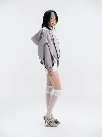แจ็คเก็ต + กางเกงขาสั้น BLUEBELL JACKET (GREY) 3