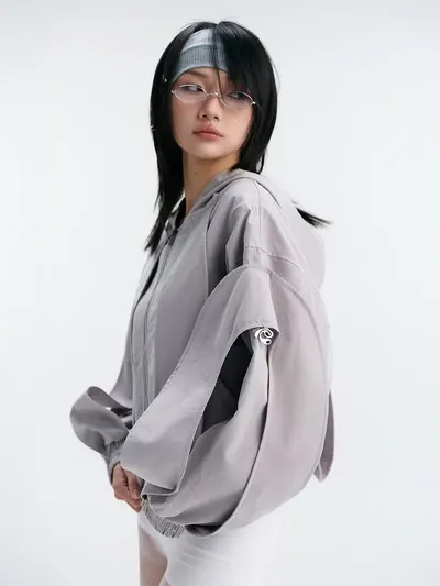 แจ็คเก็ต + กางเกงขาสั้น BLUEBELL JACKET (GREY) 4