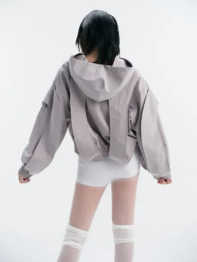 แจ็คเก็ต + กางเกงขาสั้น BLUEBELL JACKET (GREY) 5