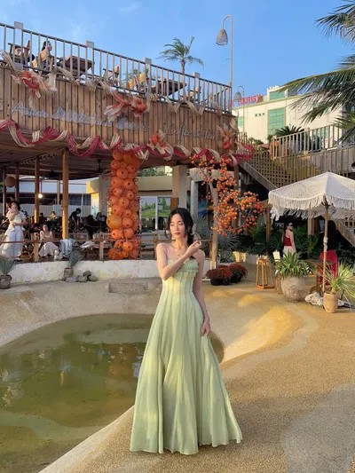 MATCHA DRESS แม็กซี่เดรสสายเดี่ยว 5