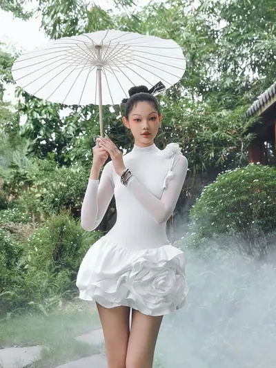 เดรส  Rose White 4