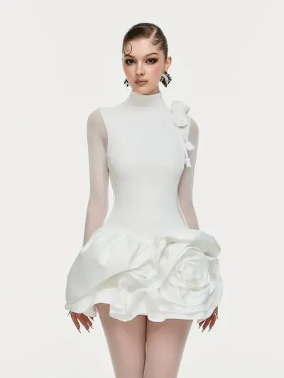เดรส  Rose White 8