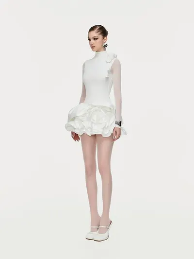 เดรส  Rose White 6