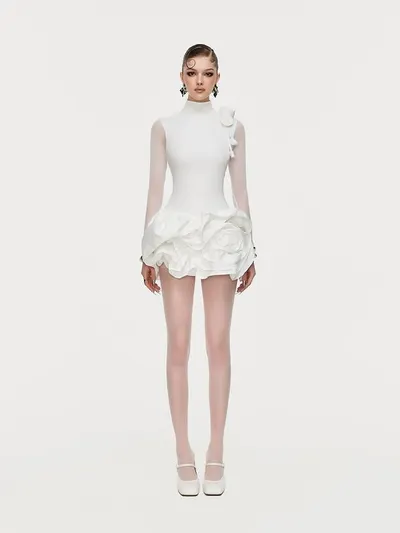 เดรส  Rose White 10