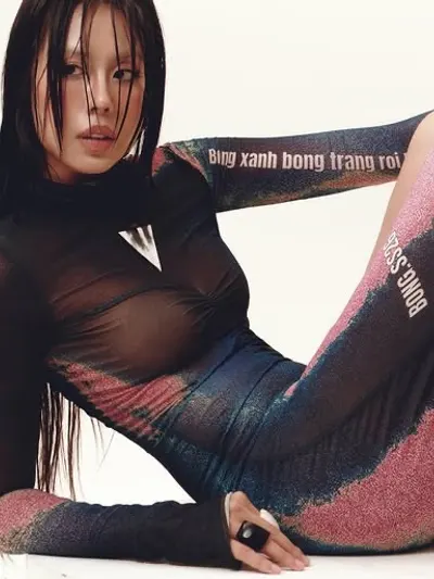 BONG Gradient High Neck Split Dress 4