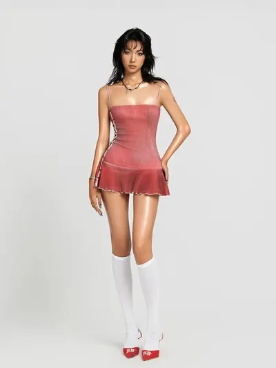 MAP Camisole Mini Dress RED 4