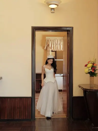 เสื้อ + กระโปรงยาว 3