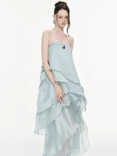 Mollynista Asymmetric Layered Organza Dress 2