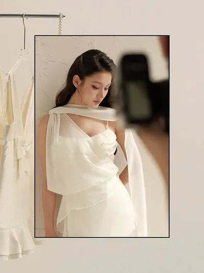 เดรสยาว + ชุดซับสีครีม 9
