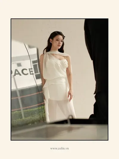 เดรสยาว + ชุดซับสีครีม 10