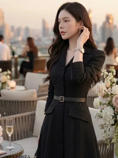 STYLISTA ชุดเดรสสูทสีดำ 2