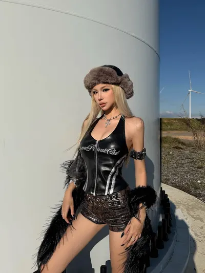 Is Me Onyx Halter Top & Gigi Shorts 3
