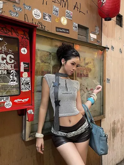 Is Me Wooly Tribal Babytee & Zen Leather Mini Skirt ⭕️เลือกกางเกง/กระโปรง 10