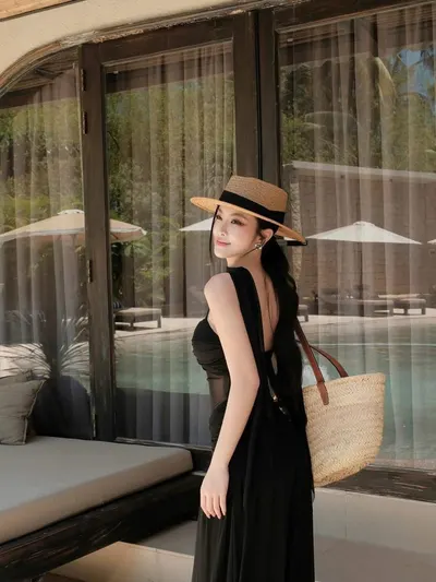 Obibi Brand Black Mesh Maxi Dress 5