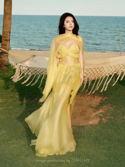 CHAU HY Velour Sea Dress 3