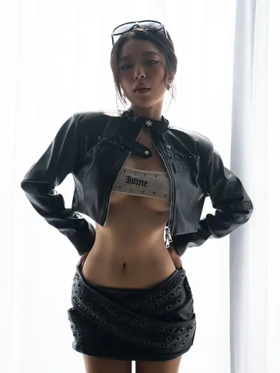 Is Me ชุดเซ็ท Leroy 21 Biker Jacket และ Gigi Shorts 2