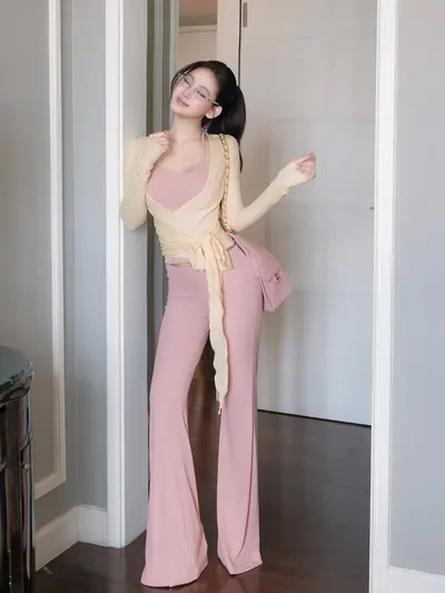 Thaobibi ชุดเซ็ตเสื้อแขนยาวและกางเกงขายาว 2