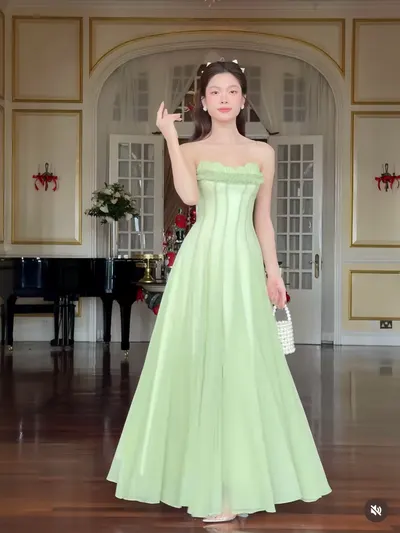MATCHA DRESS แม็กซี่เดรสสายเดี่ยว 6