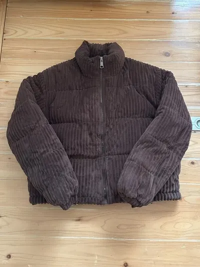 Puffer Jacket Brown Corduroy 4