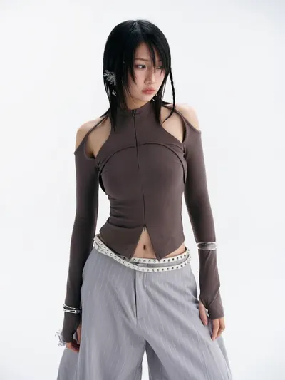 CASPIAN LONG SLEEVE TOP (GREY)
|/ LUFT PANTS (STRIPES) 6