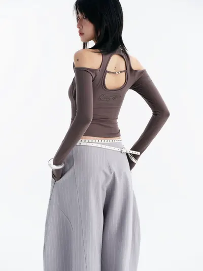 CASPIAN LONG SLEEVE TOP (GREY)
|/ LUFT PANTS (STRIPES) 8