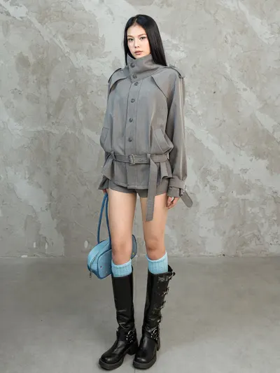 CERA NEW COLLECTION ‘27 Pair Trench-coat Grey 4