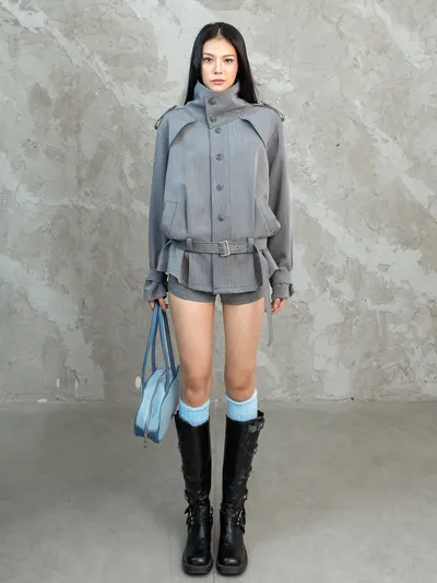 CERA NEW COLLECTION ‘27 Pair Trench-coat Grey 2