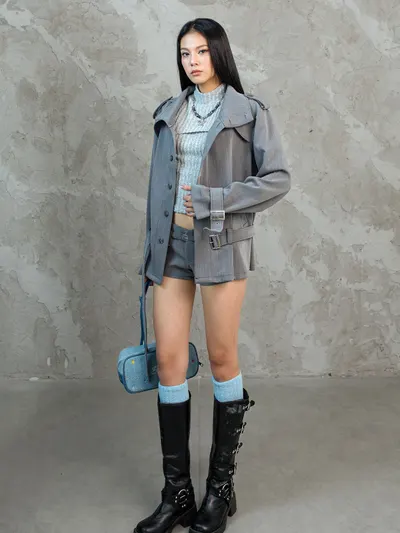 CERA NEW COLLECTION ‘27 Pair Trench-coat Grey 6