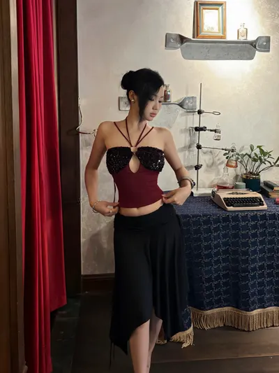 MOSAIC by Feiin - Mora Top & Noir Skirt Set 7
