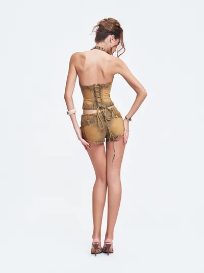 Viery Desert Rosso Denim Set เสื้ิอ+กางเกง 8